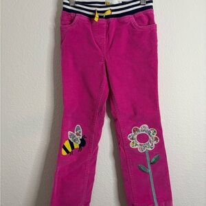 Boden Pink Kids Bottoms with Bee and Flower Appliqué